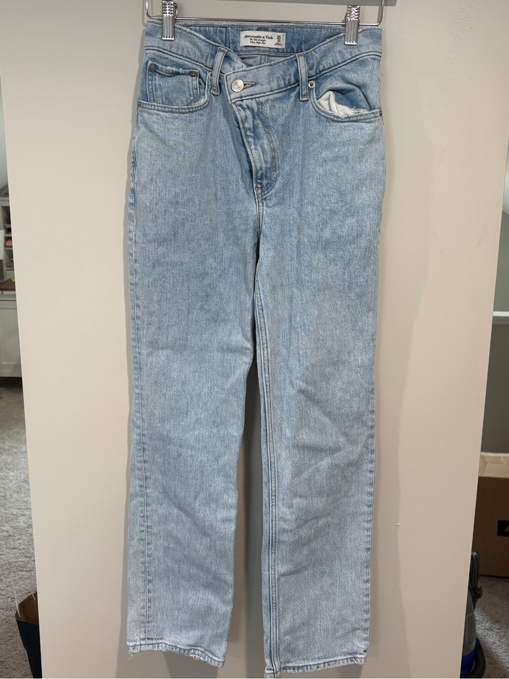 Abercrombie & Fitch The 90s Straight Ultra High Rise Jeans Crossover Size 25